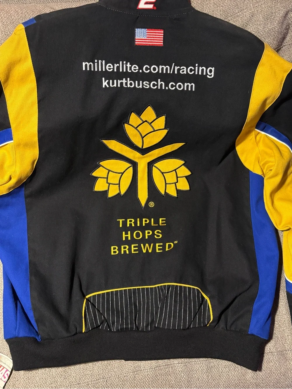 Vintage JH Design NASCAR Miller Lite Kurt Busch Racing Jacket #2